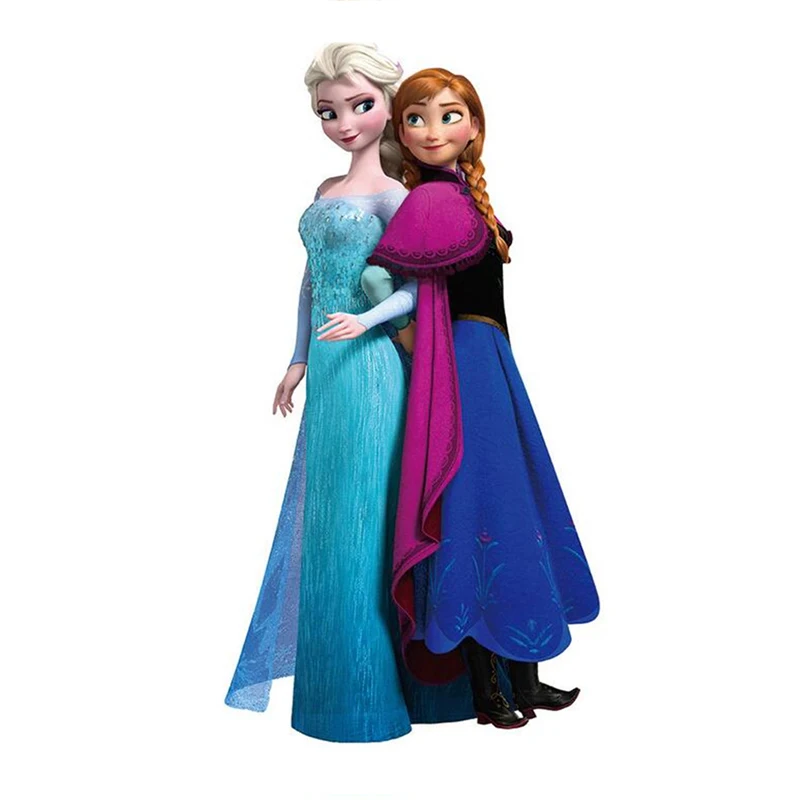 Description Picture 5 of itemCartoon Elsa & Anna Princess Frozen Wall Stickers For Sisters Room Decoration Diy Anime Home Decals Movie Mural Art Pvc Poster