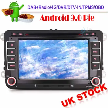 

7"Android 9.0 Autoradio Sat Nav GPS DAB+ Car stereo OPS For VW Passat Golf 5/6 Touran Seat Altea Skoda WiFi 4G Radio DVD