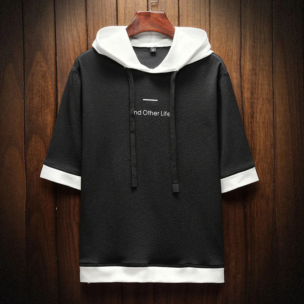 Men with Hat Hoodies & Sweatshirts Mens Hoodie Short Sleeved Sleeve Summer Couples Letter Korean Style Male New Loose Fashion
Men with Hat Hoodies & Sweatshirts Mens Hoodie Short Sleeved Sleeve Summer Couples Letter Korean Style Male New Loose Fashion