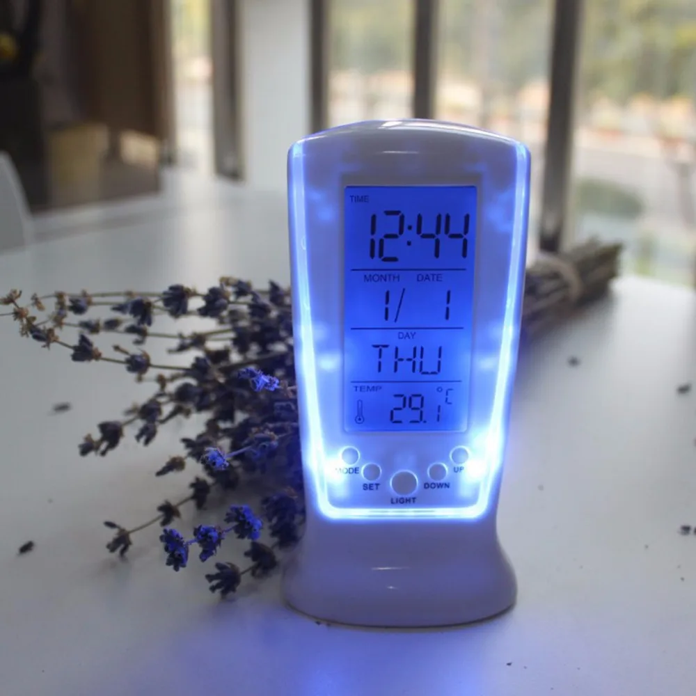Digital LCD Alarm clock calendar thermometer Backlight Multi-function Display Clock Blue LED Backlight Alarm Clocks
Digital LCD Alarm clock calendar thermometer Backlight Multi-function Display Clock Blue LED Backlight Alarm Clocks