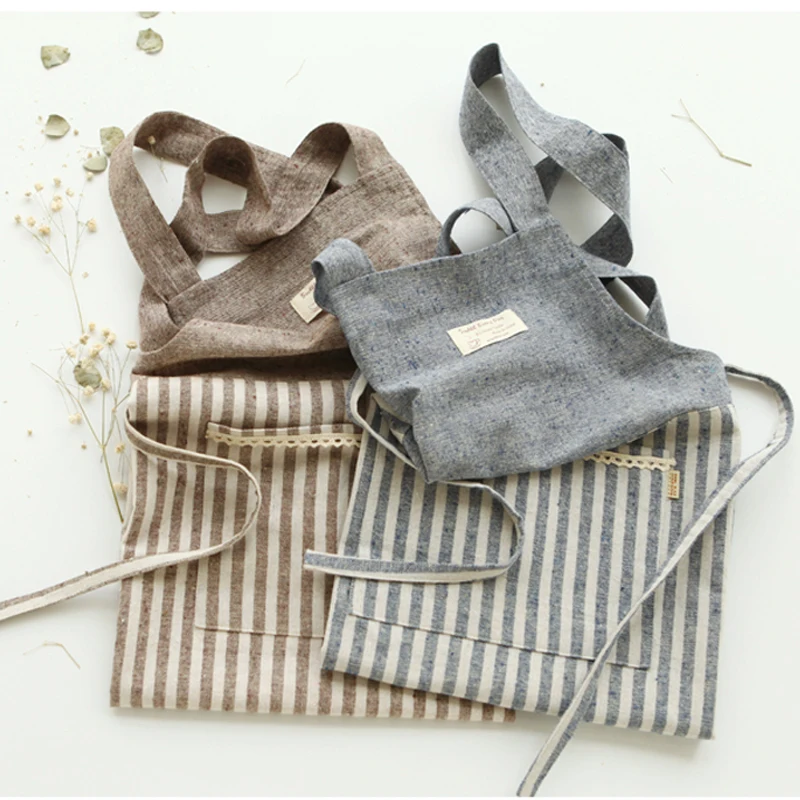 Striped cotton linen apron kitchen strap waist belt coffee restaurant baking gown overalls apron Kitchen garden clothing tool
Striped cotton linen apron kitchen strap waist belt coffee restaurant baking gown overalls apron Kitchen garden clothing tool
