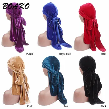 BOAKO Unisex Men Women Durags Bandanas Turban Hat Wigs Velvet Doo Do Rag Long Tail Headwear Headband Hair Accessories Pirate Hat
BOAKO Unisex Men Women Durags Bandanas Turban Hat Wigs Velvet Doo Do Rag Long Tail Headwear Headband Hair Accessories Pirate Hat