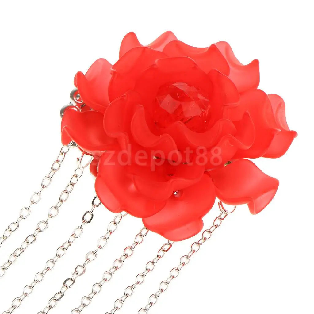 3 Pieces Costume Classic Flower Hair Clip Tassel Hair Barrette for Hanfu COS Hair Ornaments