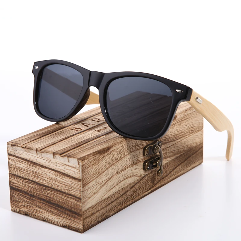 BARCUR Pink Sunglasses Bamboo Wooden Frame Sunglasses