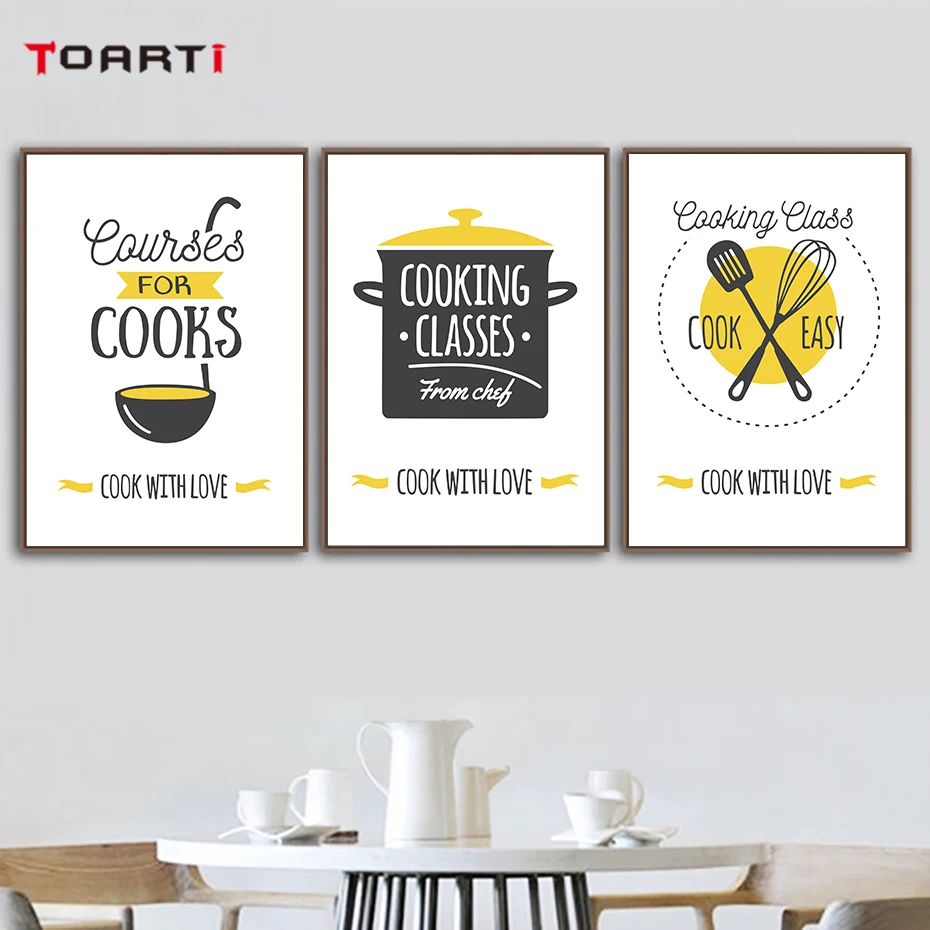 Modern kitchen Decoration A4 Art Canvas Poster (3)