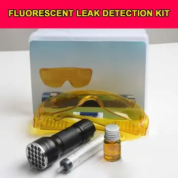 Car Air Conditioning A/C System Leak Test Detector Kit Aluminum Alloy 21 LED UV Flashlight Protective Glasses UV Dye Repair Tool
Car Air Conditioning A/C System Leak Test Detector Kit Aluminum Alloy 21 LED UV Flashlight Protective Glasses UV Dye Repair Tool