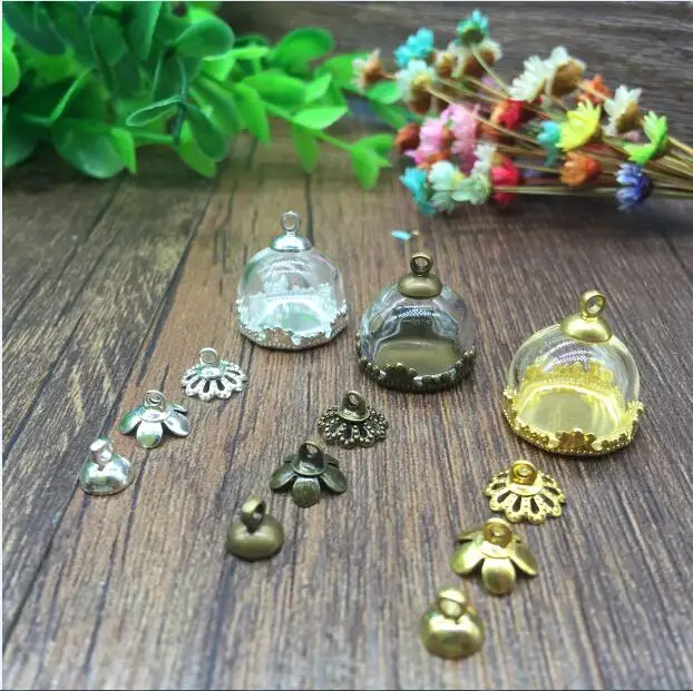 20sets/lot 15mm handmade Hemisphere glass dome bottle--you can choose glass bottle metal beads cap, glass vial pendants necklace
20sets/lot 15mm handmade Hemisphere glass dome bottle--you can choose glass bottle metal beads cap, glass vial pendants necklace