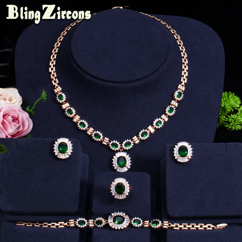 BeaQueen Dubai Design Gold Color Oval Green Cubic Zirconia Stones African Nigerian 4 Pieces Women Wedding Jewelry Sets JS171
BeaQueen Dubai Design Gold Color Oval Green Cubic Zirconia Stones African Nigerian 4 Pieces Women Wedding Jewelry Sets JS171