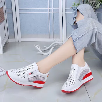 Vogue Women Casual Shoes Platform Wedges Shoes Air Mesh Lace-Up Women Sneakers Spring Summer Shoes High Heel Zapatos Mujer
Vogue Women Casual Shoes Platform Wedges Shoes Air Mesh Lace-Up Women Sneakers Spring Summer Shoes High Heel Zapatos Mujer