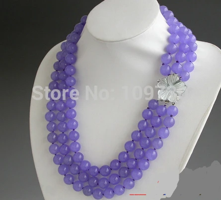Jewelr 003124 3row 24" 14MM ROUND lavender jade BEAD necklace
Jewelr 003124 3row 24" 14MM ROUND lavender jade BEAD necklace