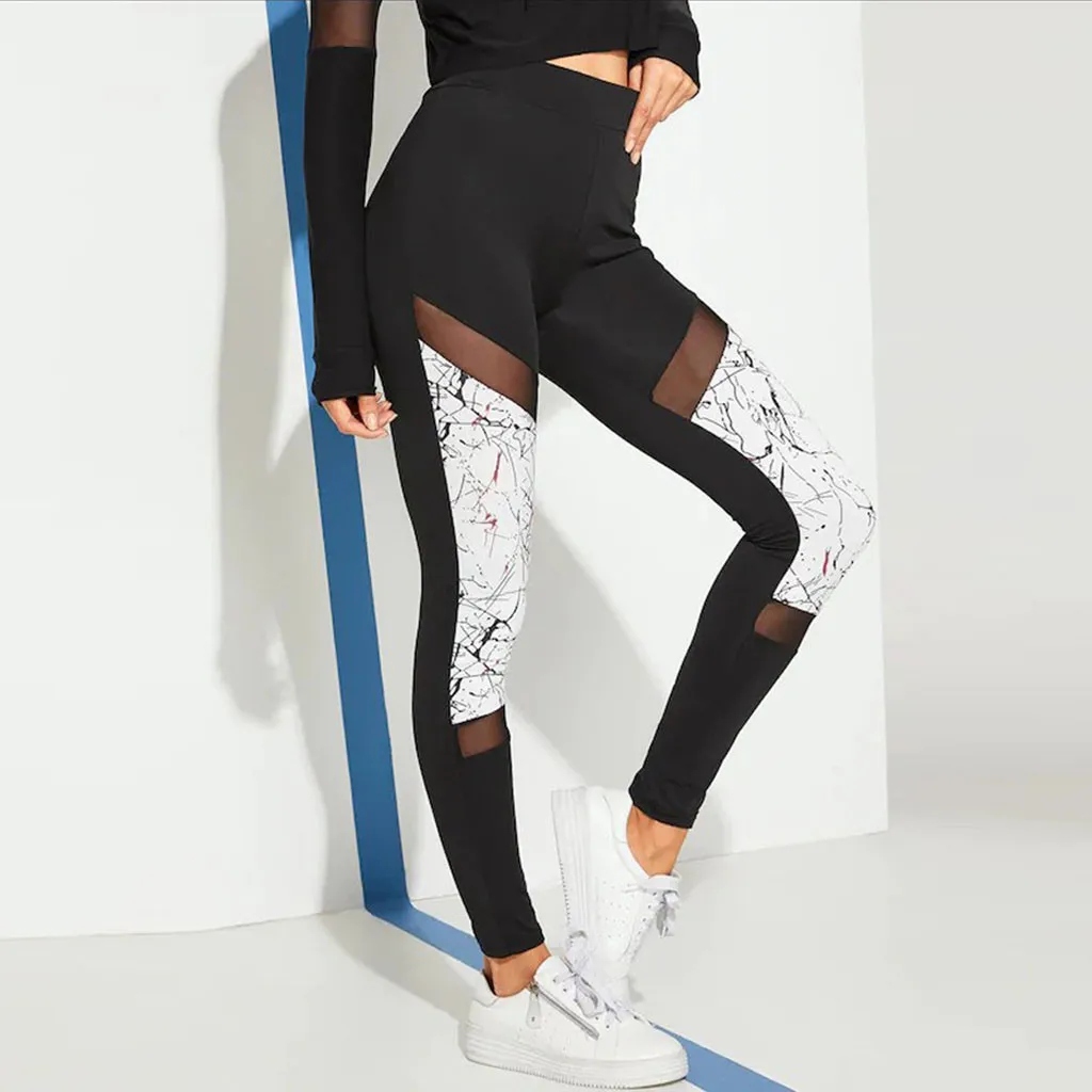 Women Yoga Pants Running Sportswear Marble Line Print Fitness Leggings Perspective Tummy Control Gym High Waist Tights Pants
Women Yoga Pants Running Sportswear Marble Line Print Fitness Leggings Perspective Tummy Control Gym High Waist Tights Pants