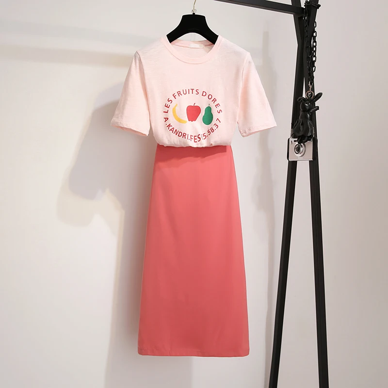 2019 Summer Fashion Women O Neck Short Sleeves T-shirt + High Waist Skirt two-piece Sets Female Suits A1395
2019 Summer Fashion Women O Neck Short Sleeves T-shirt + High Waist Skirt two-piece Sets Female Suits A1395