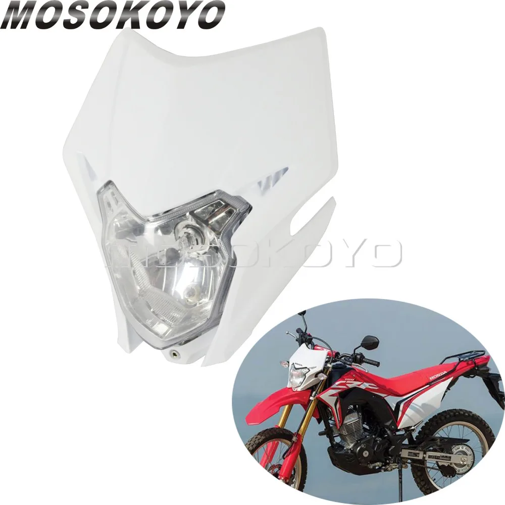 White Enduro MX Dirt Bike Headlight Motocross Head Light for Honda CRF 150L 150R CR 125R CRF 250R 250X 450R 450X 2018
White Enduro MX Dirt Bike Headlight Motocross Head Light for Honda CRF 150L 150R CR 125R CRF 250R 250X 450R 450X 2018