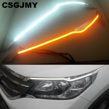 CSGJMY 1Set Car Headlight LED Eyebrow Daytime Running Light DRL With Yellow Turn Signal Light For Honda CRV 2012 2013 2014
CSGJMY 1Set Car Headlight LED Eyebrow Daytime Running Light DRL With Yellow Turn Signal Light For Honda CRV 2012 2013 2014