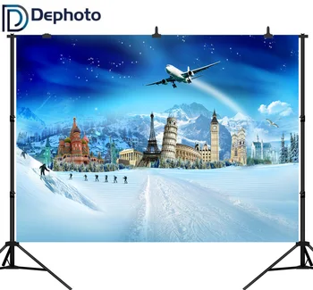 Dephoto World Travel Aircraft Building Christmas Photography Backgrounds Customized Photographic Backdrops For Photo Studio
Dephoto World Travel Aircraft Building Christmas Photography Backgrounds Customized Photographic Backdrops For Photo Studio