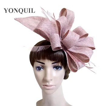 Peach imitation sinamay women fascinator wedding hats with bridal feather headpiece ladies Cocktail headwear or multiple colors
Peach imitation sinamay women fascinator wedding hats with bridal feather headpiece ladies Cocktail headwear or multiple colors