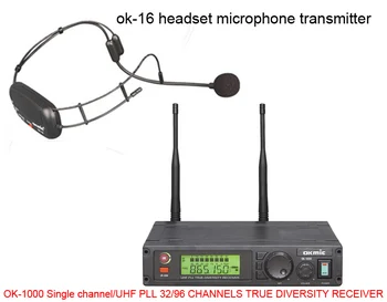 Free shipping OK-1000 / OK-16 Professional UHF/PLL true diversity wireless microphone system wireless headset transmitter
Free shipping OK-1000 / OK-16 Professional UHF/PLL true diversity wireless microphone system wireless headset transmitter