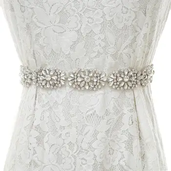 Crystal Flower Bridal Belt Thin Wedding Dress Belt Silver Rhinestones Bridal Sash For Wedding Dresses S178S
Crystal Flower Bridal Belt Thin Wedding Dress Belt Silver Rhinestones Bridal Sash For Wedding Dresses S178S