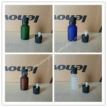 15ml frosted clear/green/brown/blue glass bottle with black anti-theft plastic screw cap,essential oil bottle.
15ml frosted clear/green/brown/blue glass bottle with black anti-theft plastic screw cap,essential oil bottle.