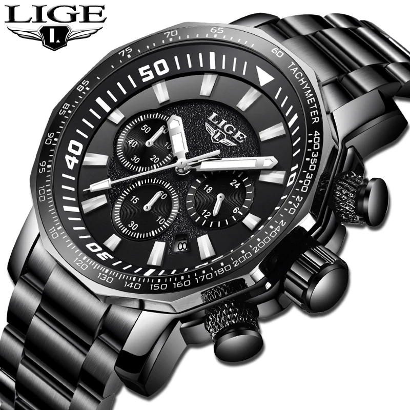 LIGE Watch Men's Fashion Sports Quartz Big Dial Clock All Steel Mens Watches Top Brand Luxury Waterproof Watch Relogio Masculino
LIGE Watch Men's Fashion Sports Quartz Big Dial Clock All Steel Mens Watches Top Brand Luxury Waterproof Watch Relogio Masculino