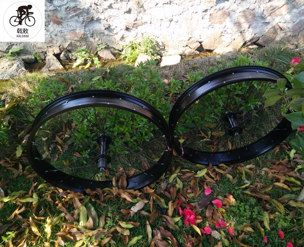 Kalosse Aluminum alloy beach bike wheels For 8/9/10 cassette 26*4.0 tires 36H Fat bike wheels 135/190mm hubs
Kalosse Aluminum alloy beach bike wheels For 8/9/10 cassette 26*4.0 tires 36H Fat bike wheels 135/190mm hubs
