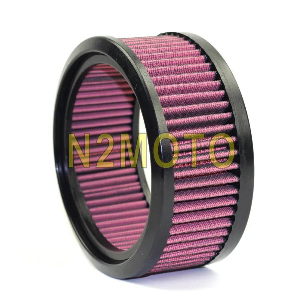 

Red Motorcycle Air Filter E-3226 Round 4.625" ID 6" OD 2.5" Height High Flow Air Cleaner for Harley