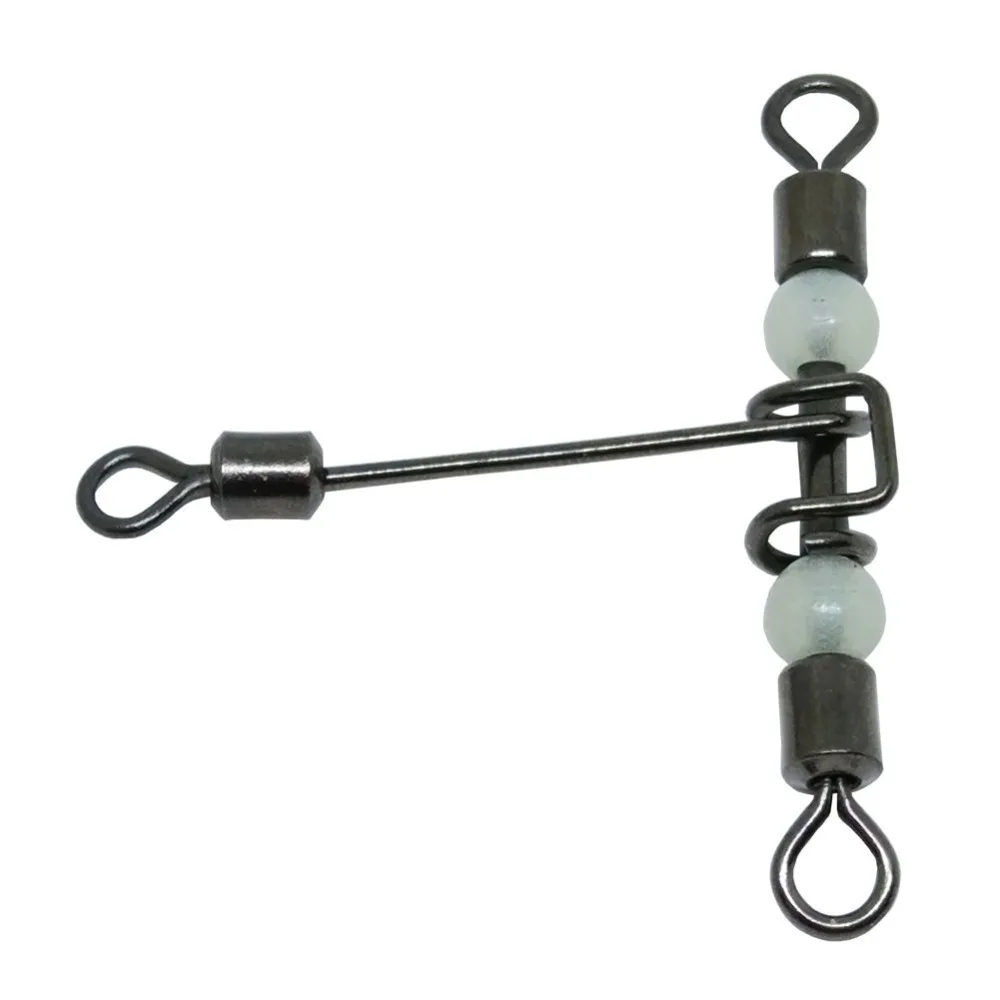 10pcs 3 Way Fishing T shape cross line rolling swivels with pearl beads freshwater carp Fishing Tackle saltwater Bass Connector
10pcs 3 Way Fishing T shape cross line rolling swivels with pearl beads freshwater carp Fishing Tackle saltwater Bass Connector