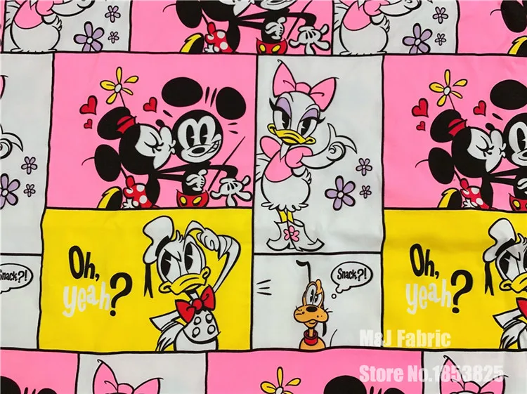 50x160cm Cartoon Mickey Minnie Daisy Duck knitted cotton for Baby Girl Clothes Cloth DIY Handmade Craft Girl baby clothes skirt 
50x160cm Cartoon Mickey Minnie Daisy Duck knitted cotton for Baby Girl Clothes Cloth DIY Handmade Craft Girl baby clothes skirt