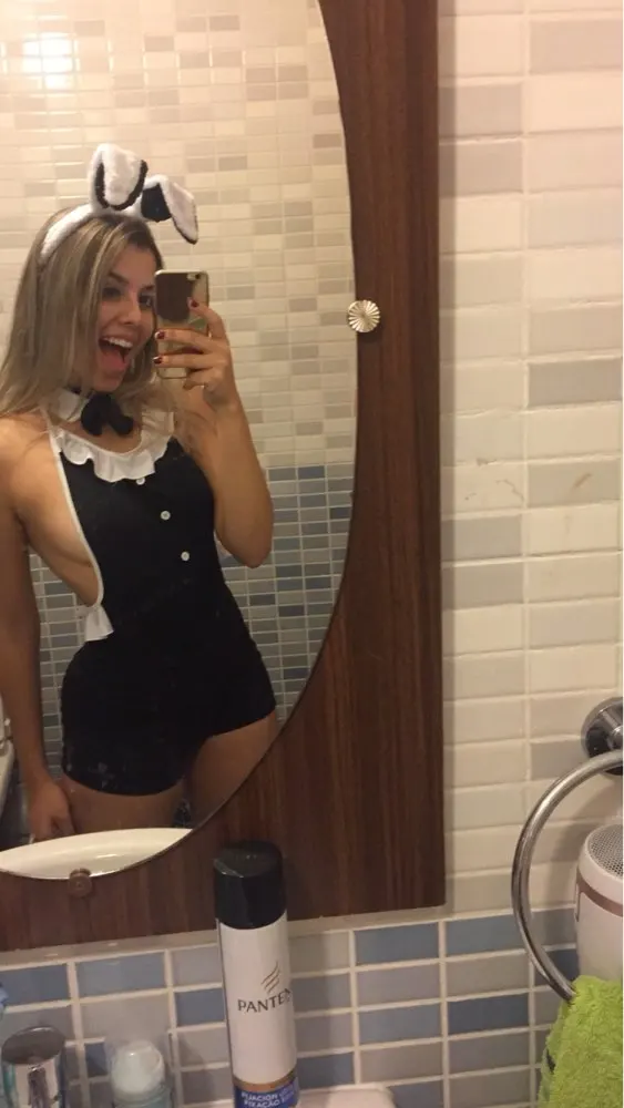 Hot Sexy Girl Next Door Bunny Costume Black Sexy Bunny Strapless