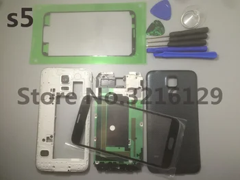 new Full Housing Case Middle Frame+Rubber Seal Back Cover+Glass Lens Replacement Parts For Samsung S5 SV G900 I9600+Tools
new Full Housing Case Middle Frame+Rubber Seal Back Cover+Glass Lens Replacement Parts For Samsung S5 SV G900 I9600+Tools