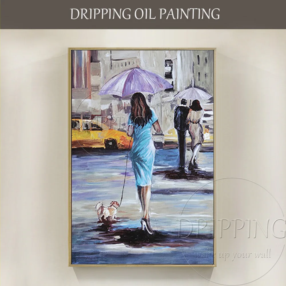 Artist Hand-painted High Quality Impressionist Style Lady with Dog Oil Painting on Canvas Walking in Street Oil Painting
Artist Hand-painted High Quality Impressionist Style Lady with Dog Oil Painting on Canvas Walking in Street Oil Painting