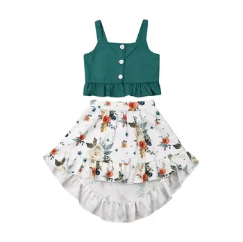 Toddler Baby Lovely Girl Clothes Sleeveless Tops Single Breasted Short Shirt High Waist Floral Skirt Beach Skirt Outfits Set
Toddler Baby Lovely Girl Clothes Sleeveless Tops Single Breasted Short Shirt High Waist Floral Skirt Beach Skirt Outfits Set