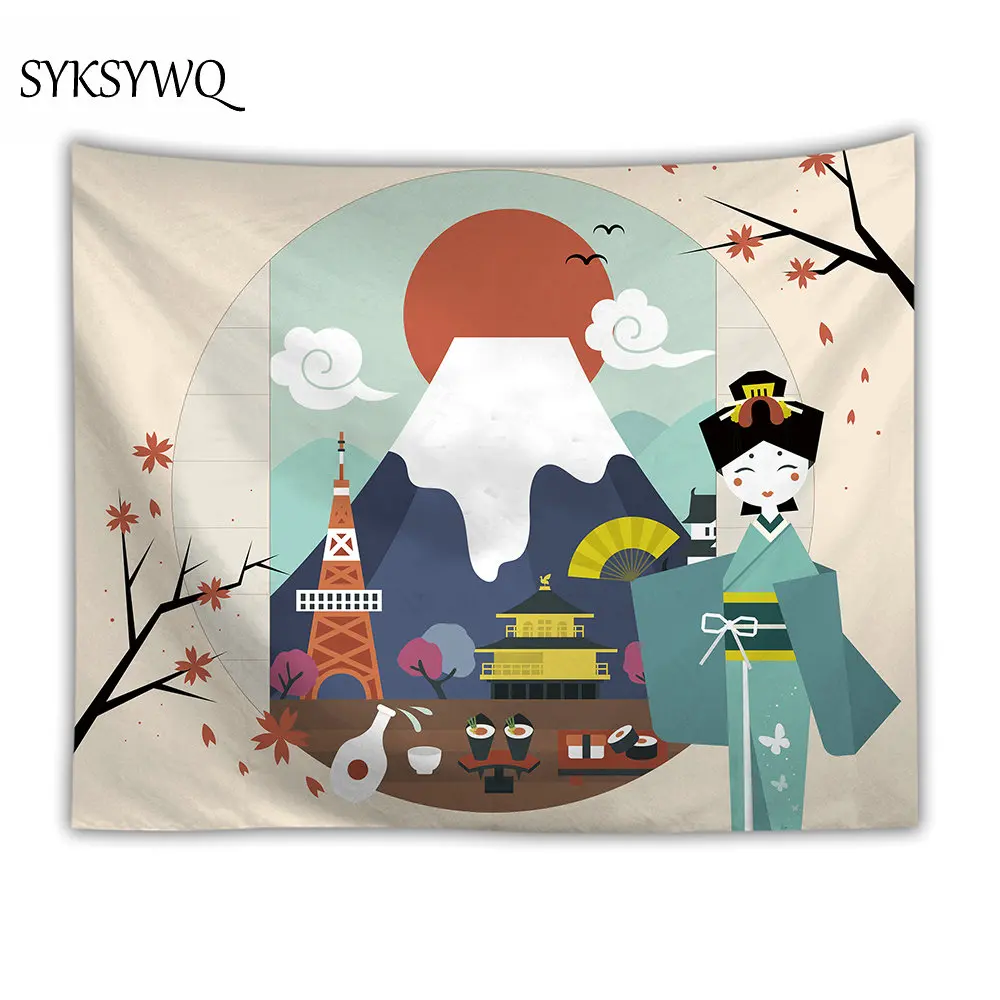 Japan Kimono Woman Tapestry Sun Cherry Blossoms Wall Hanging Carton Wall decoration bedroom
Japan Kimono Woman Tapestry Sun Cherry Blossoms Wall Hanging Carton Wall decoration bedroom