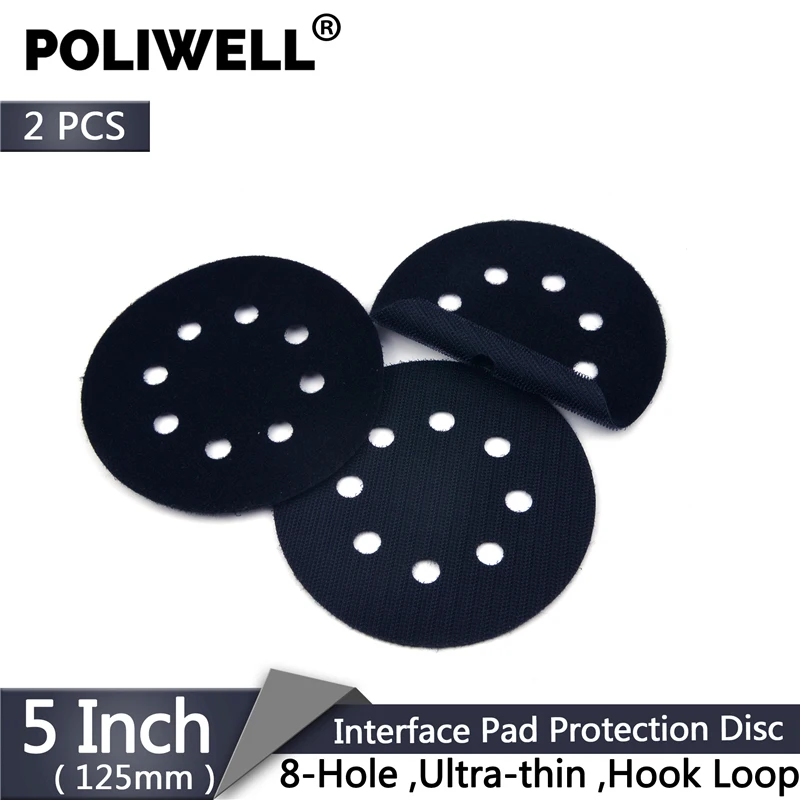 POLIWELL 2PCS 125 mm 8 Holes Ultra-thin Surface Protection Interface Pad for Hook and Loop Sanding Discs Flocking Abrasive Pad
POLIWELL 2PCS 125 mm 8 Holes Ultra-thin Surface Protection Interface Pad for Hook and Loop Sanding Discs Flocking Abrasive Pad