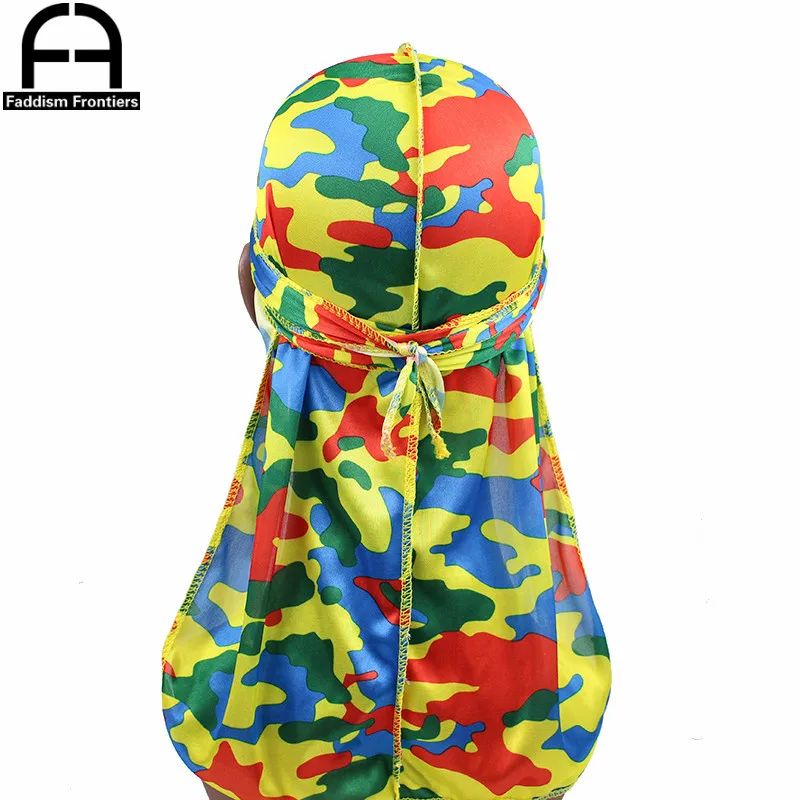 Men's Satin Camo Durags Turban Bandanas Men Silky Durags Waves Cap Headband Head Cover Hair Accessories Du Rag
Men's Satin Camo Durags Turban Bandanas Men Silky Durags Waves Cap Headband Head Cover Hair Accessories Du Rag