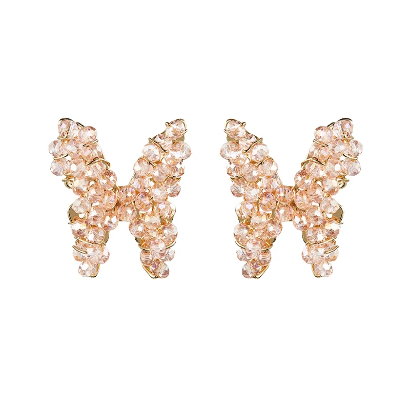 Super Fairy girl hand-woven crystal design butterfly earrings female temperament Earrings
Super Fairy girl hand-woven crystal design butterfly earrings female temperament Earrings