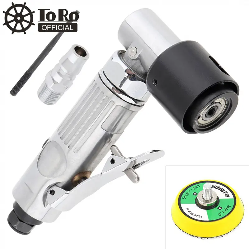 TORO 2Inch 15000rpm Handheld Eccentric Pneumatic Right Angle Sander with Inlet Connector and Sanding Pad for Deburring/Polishing
TORO 2Inch 15000rpm Handheld Eccentric Pneumatic Right Angle Sander with Inlet Connector and Sanding Pad for Deburring/Polishing