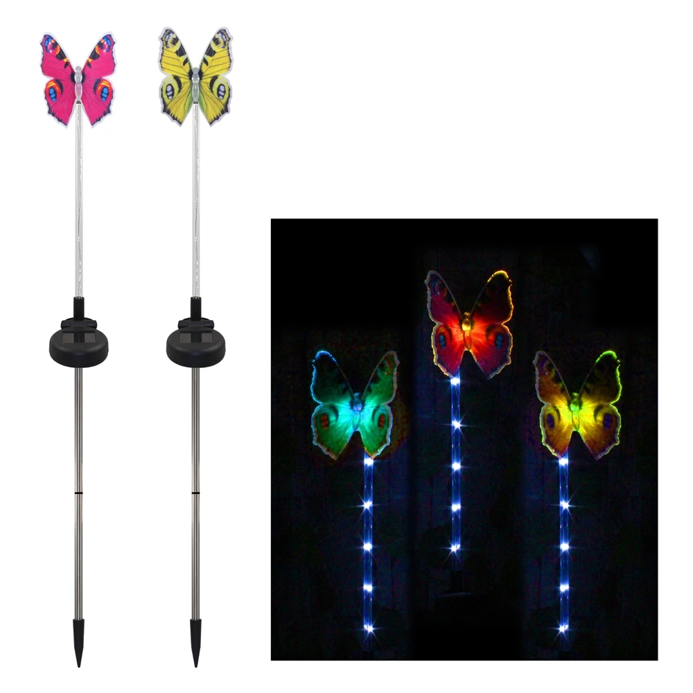 2 PCS Solar Garden Stake Light Butterfly Pathway Lamp Multi-Color Changing Outdoor Decorative Landscape Lighting for Patio/Lawn
2 PCS Solar Garden Stake Light Butterfly Pathway Lamp Multi-Color Changing Outdoor Decorative Landscape Lighting for Patio/Lawn