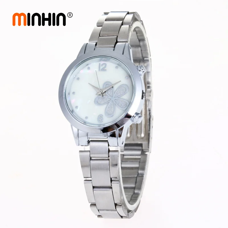 MINHIN Women Charming Watches Shell Pattern Small Dial Steel Watch Gift Flowers Gold/Silver Strap Bracelet Watches
MINHIN Women Charming Watches Shell Pattern Small Dial Steel Watch Gift Flowers Gold/Silver Strap Bracelet Watches