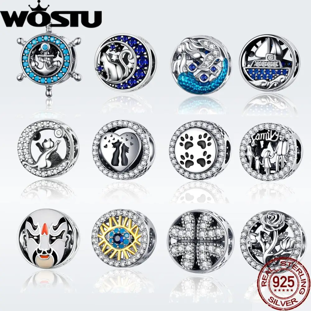 WOSTU 12 Style Beads Real 100% 925 Sterling Silver Classic CZ Kitty Facial Beads Fit Bracelet & Bangle DIY Jewelry Gift
WOSTU 12 Style Beads Real 100% 925 Sterling Silver Classic CZ Kitty Facial Beads Fit Bracelet & Bangle DIY Jewelry Gift