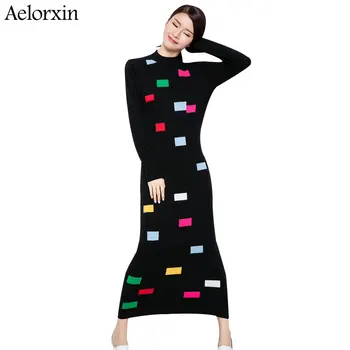 Aelorxin 2019 women winter Cashmere sweater dress fashion Color squares long sleeve warm half turtleneck girl long sweater
Aelorxin 2019 women winter Cashmere sweater dress fashion Color squares long sleeve warm half turtleneck girl long sweater