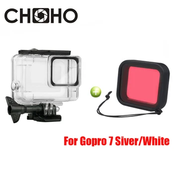 For Gopro 7 Siver White waterproof Case + Red Diving Filter lens Dive Underwater Protector For Go Pro Hero 7 New Accessories
For Gopro 7 Siver White waterproof Case + Red Diving Filter lens Dive Underwater Protector For Go Pro Hero 7 New Accessories