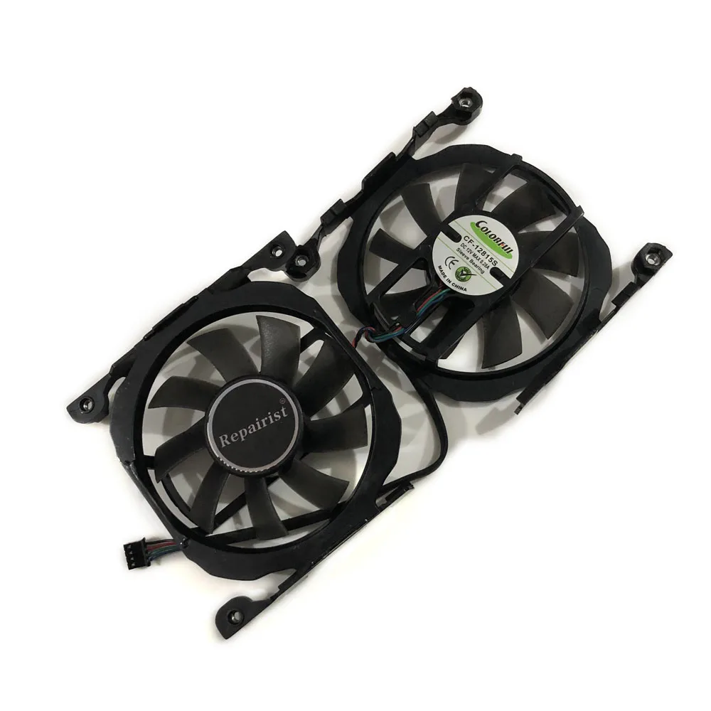 2 шт./компл. CF 12815B/S GPU радиатор Графика вентилятор для Эльза GeForce RTX 2070 S.A.C GTX 1060 970 960