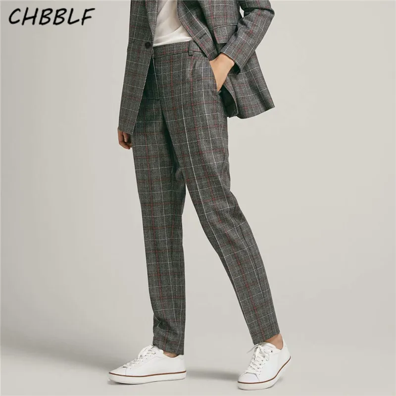 CHBBLF women chic plaid pants British style lady autumn fashion casual trousers BGB8380
CHBBLF women chic plaid pants British style lady autumn fashion casual trousers BGB8380
