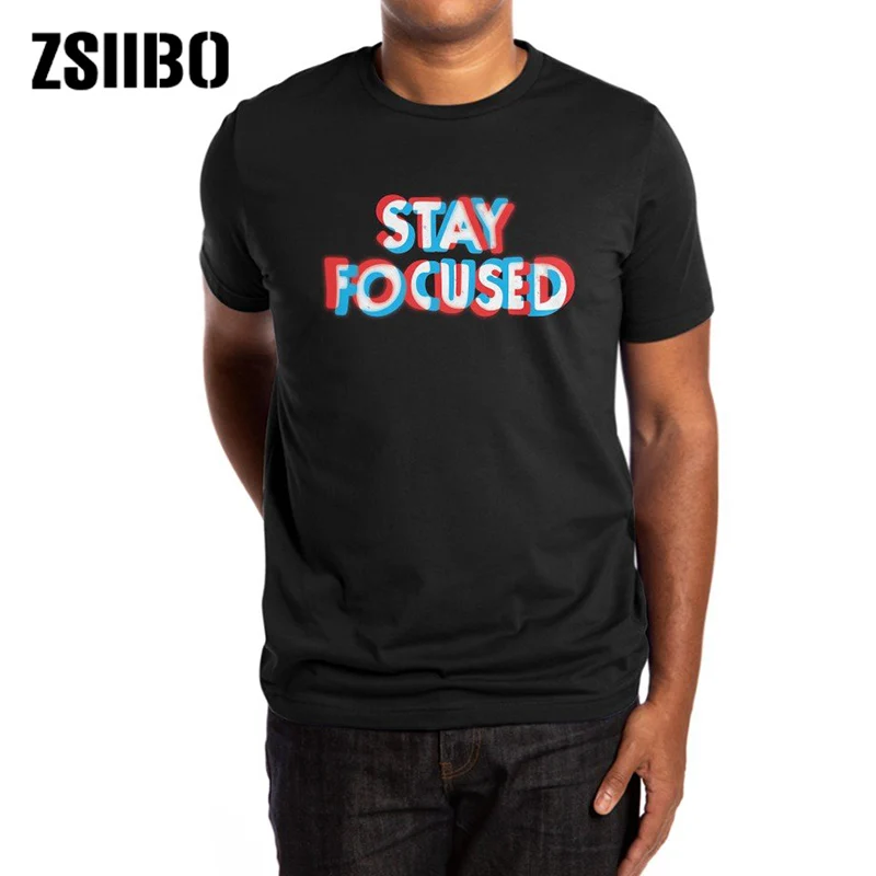 ZSIIBO summer new psychedelic font wonderful print STAY FOCUSED men t shirt HY1MC53
ZSIIBO summer new psychedelic font wonderful print STAY FOCUSED men t shirt HY1MC53