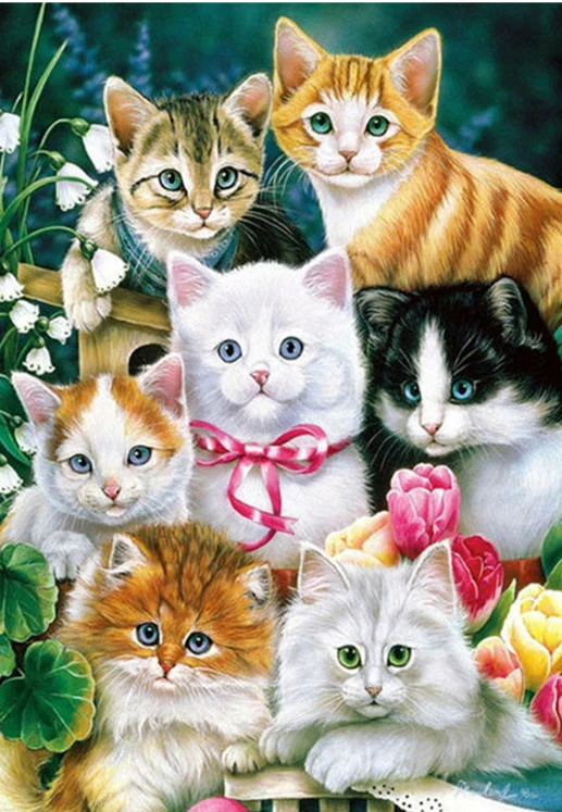 New 5D Full drilling Diamond painting Animals cats Round drill Cross Stitch DIY Diamond Embroidery Home Decor Holiday Gifts
New 5D Full drilling Diamond painting Animals cats Round drill Cross Stitch DIY Diamond Embroidery Home Decor Holiday Gifts