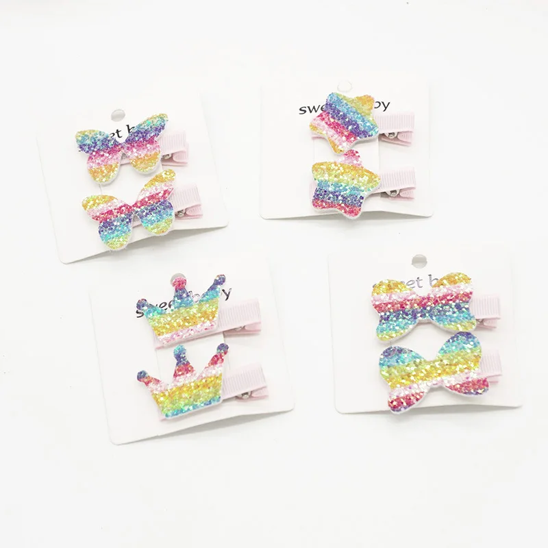 2 pcs/set New Rainbow Children's Clips Cute Girl Duckbills Clamp Sequins Handmade Princess Hairclip Girls Hairpins
2 pcs/set New Rainbow Children's Clips Cute Girl Duckbills Clamp Sequins Handmade Princess Hairclip Girls Hairpins