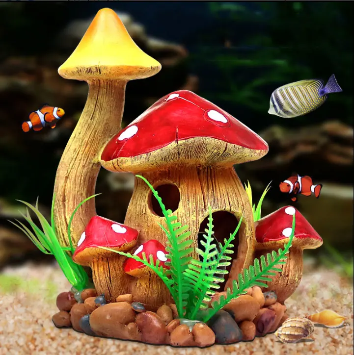 Simulation Mushroom House Cobblestone Fish Tank Decoration Accessories With Caves Can Be Hidden DIY Resin Aquarium Background
Simulation Mushroom House Cobblestone Fish Tank Decoration Accessories With Caves Can Be Hidden DIY Resin Aquarium Background