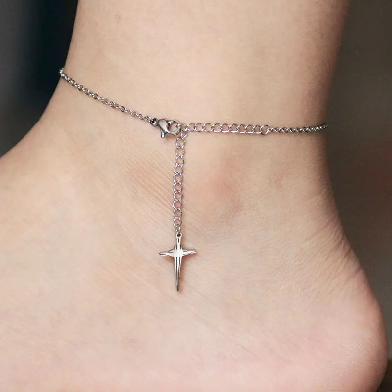 1 Pc Tiny Cross Stainless Steel Anklet Ankle Bracelets Foot Bracelet Fashion Sandals Jewelry Accessories For Women
1 Pc Tiny Cross Stainless Steel Anklet Ankle Bracelets Foot Bracelet Fashion Sandals Jewelry Accessories For Women