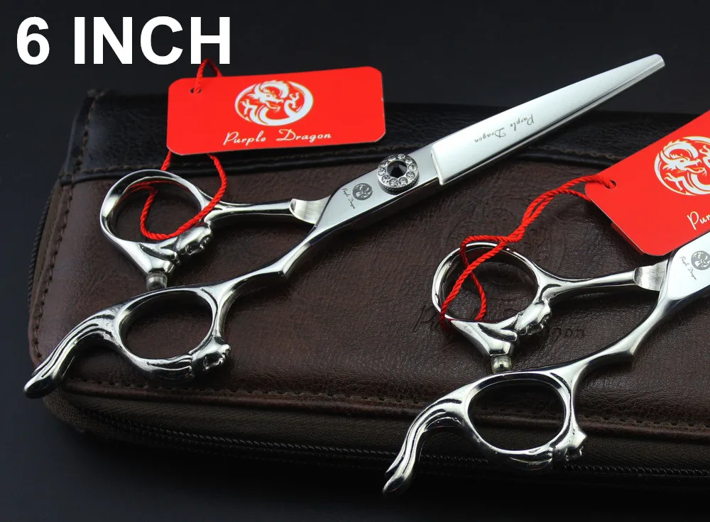 Zi 440C 6.0-inch head handle hair scissors barber scissors flat cut teeth cut to send packets